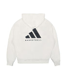 adidas Basketball Velour Hoodie Cloud White Hoodies Close-up | Overkill