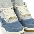 Jordan Wmns Air Jordan 4 Retro TEX Denim Worn Blue Sail / Sail - Gum Light Brown - Worn Blue High Top Sneakers IB6716 100 Detailfoto | Overkill
