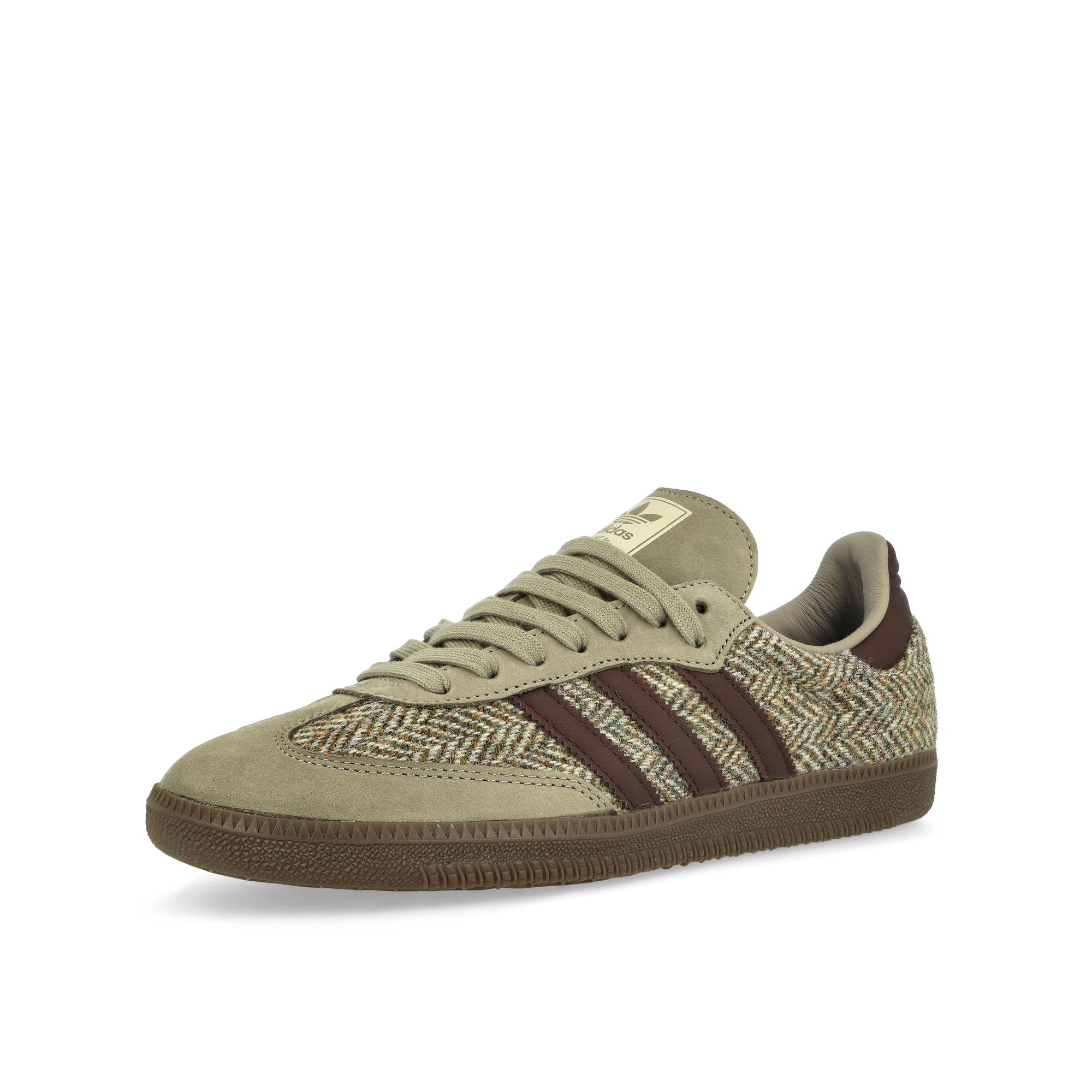 adidas Samba OG Wonder Beige / Shadow Brown / Wonder White Low Top Sneakers  Close Up | Overkill