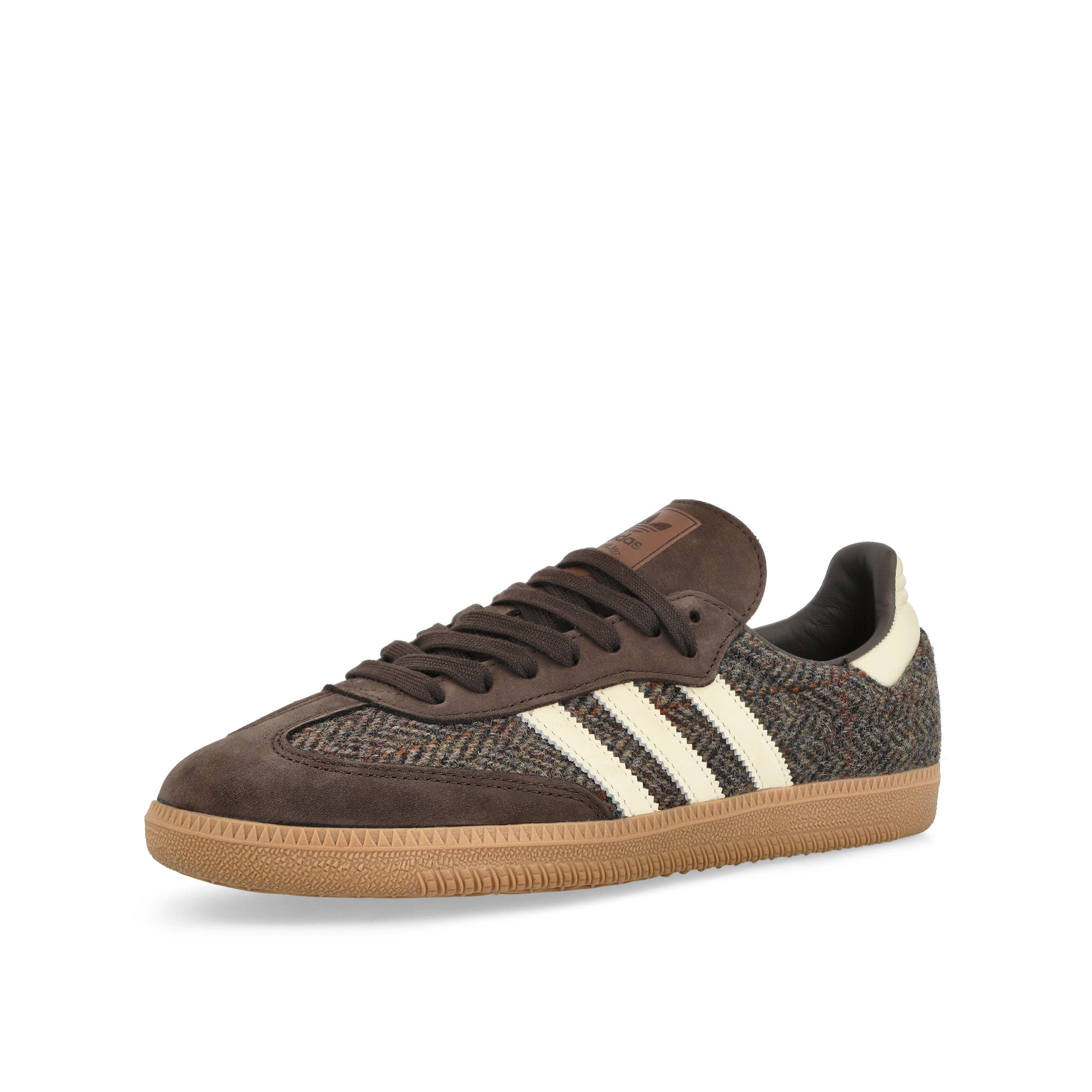 adidas Samba OG Dark Brown / Crew White / Gum 4 Low Top Sneakers  Close Up | Overkill