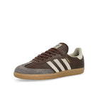 adidas Samba OG Brown / Putty Grey / Gold Metallic Low Top Sneakers  Close Up | Overkill