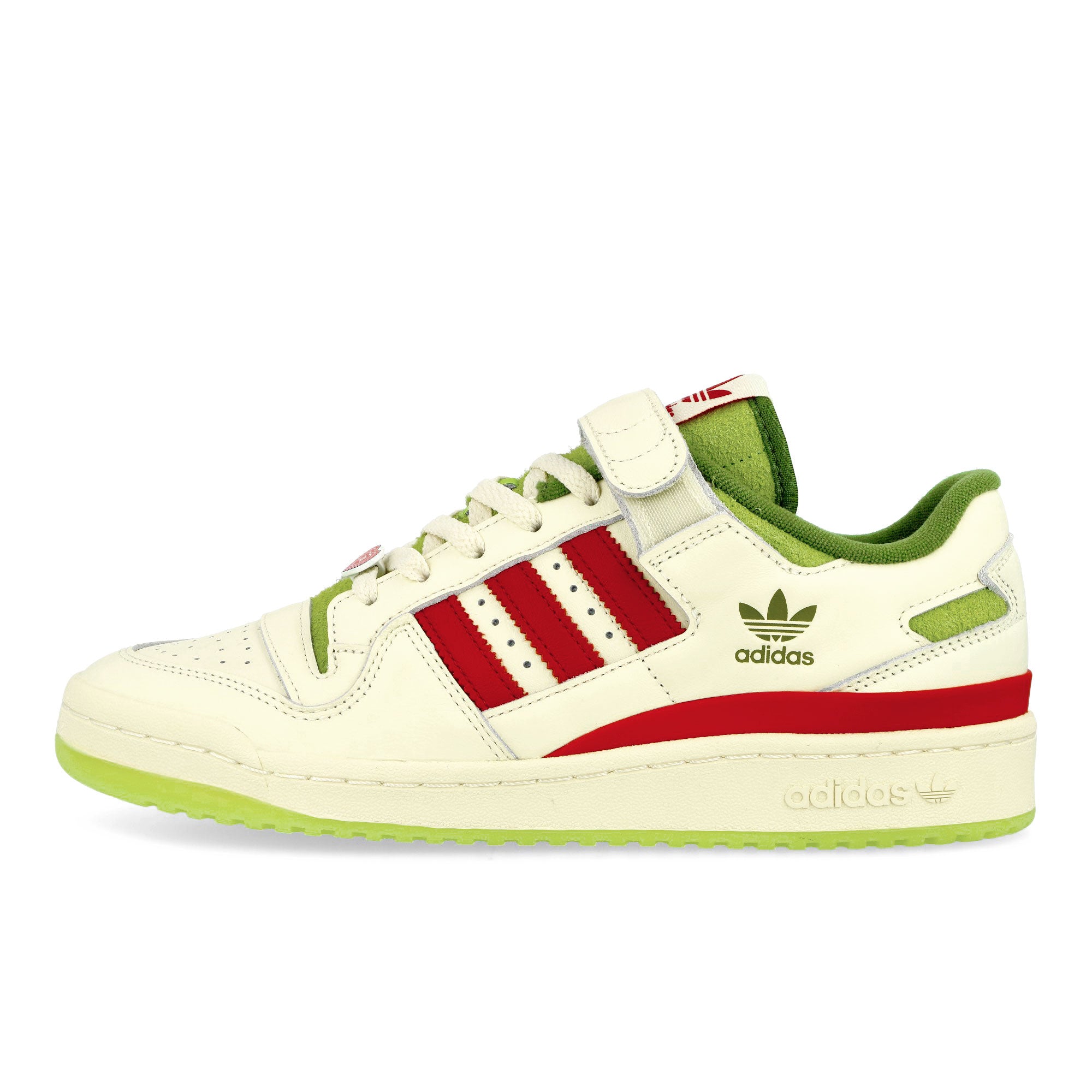 adidas Forum Low The Grinch Cream White / Collegiate Red / Solar Slime Low Top Sneakers ID3512 | Overkill