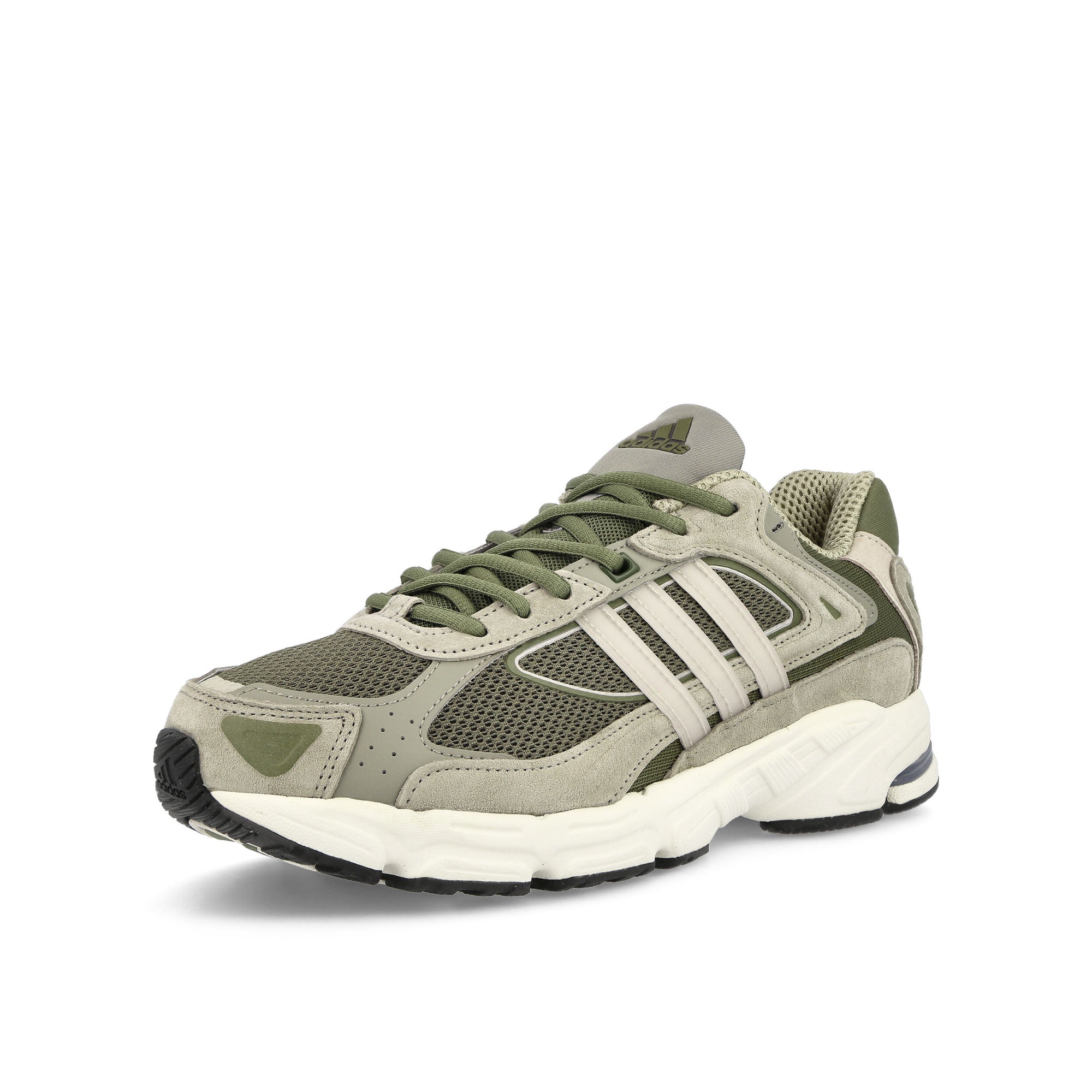 adidas Response CL Silver Pepple / Wonder Beige / Focus Olive Sneakers  Close Up | Overkill