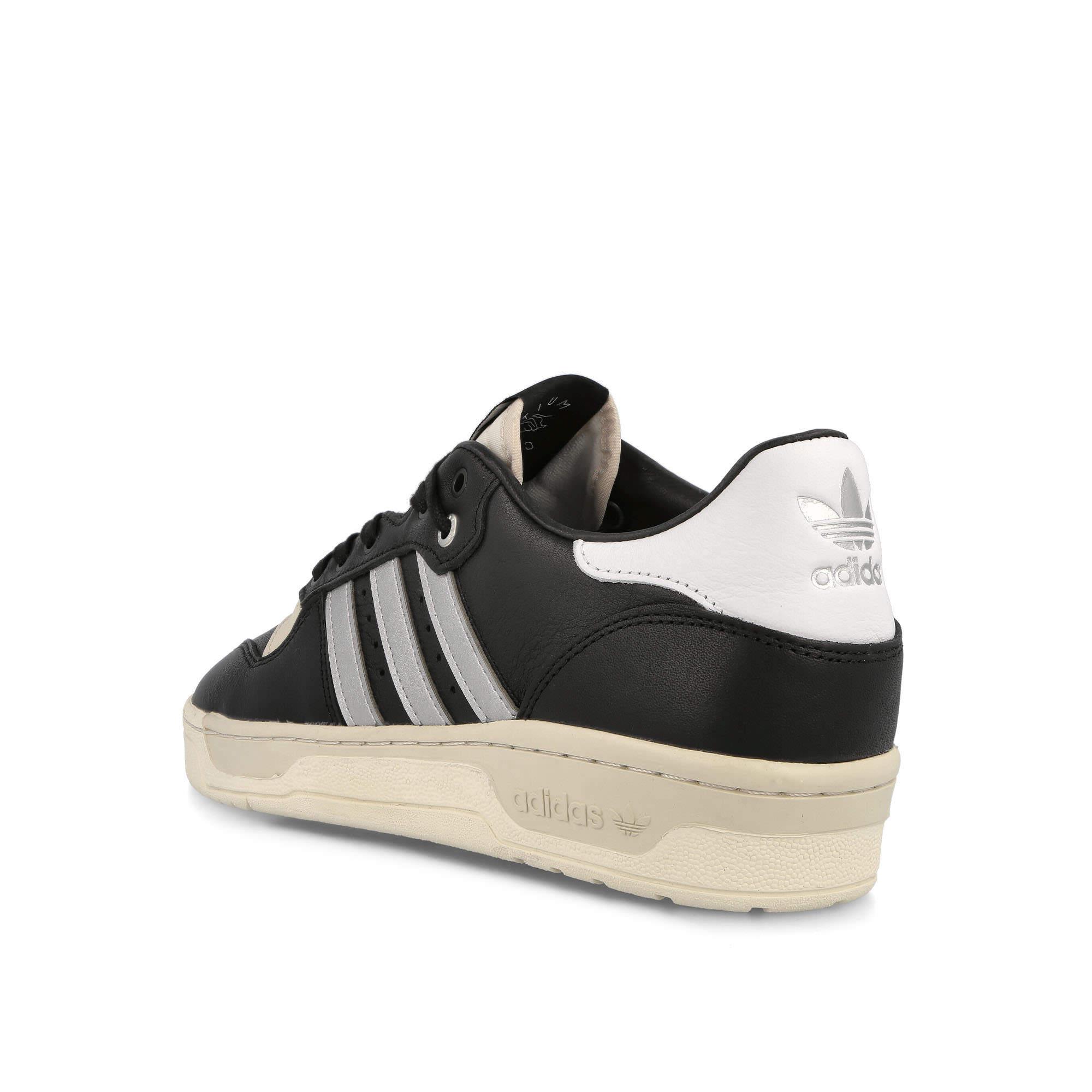 adidas Rivalry Low Consortium Core Black-Silver Metallic-Grey One Low Top Sneakers  Material | Overkill