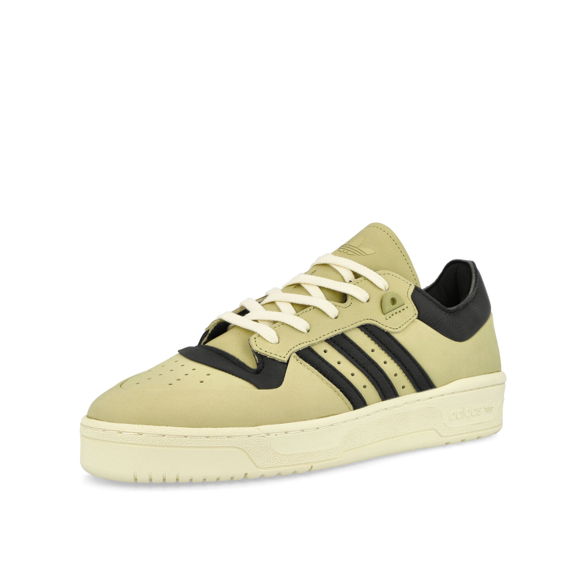 adidas Rivalry 86 Low 001 Halo Gold / Core Black / Cream White Low Top Sneakers  Close Up | Overkill
