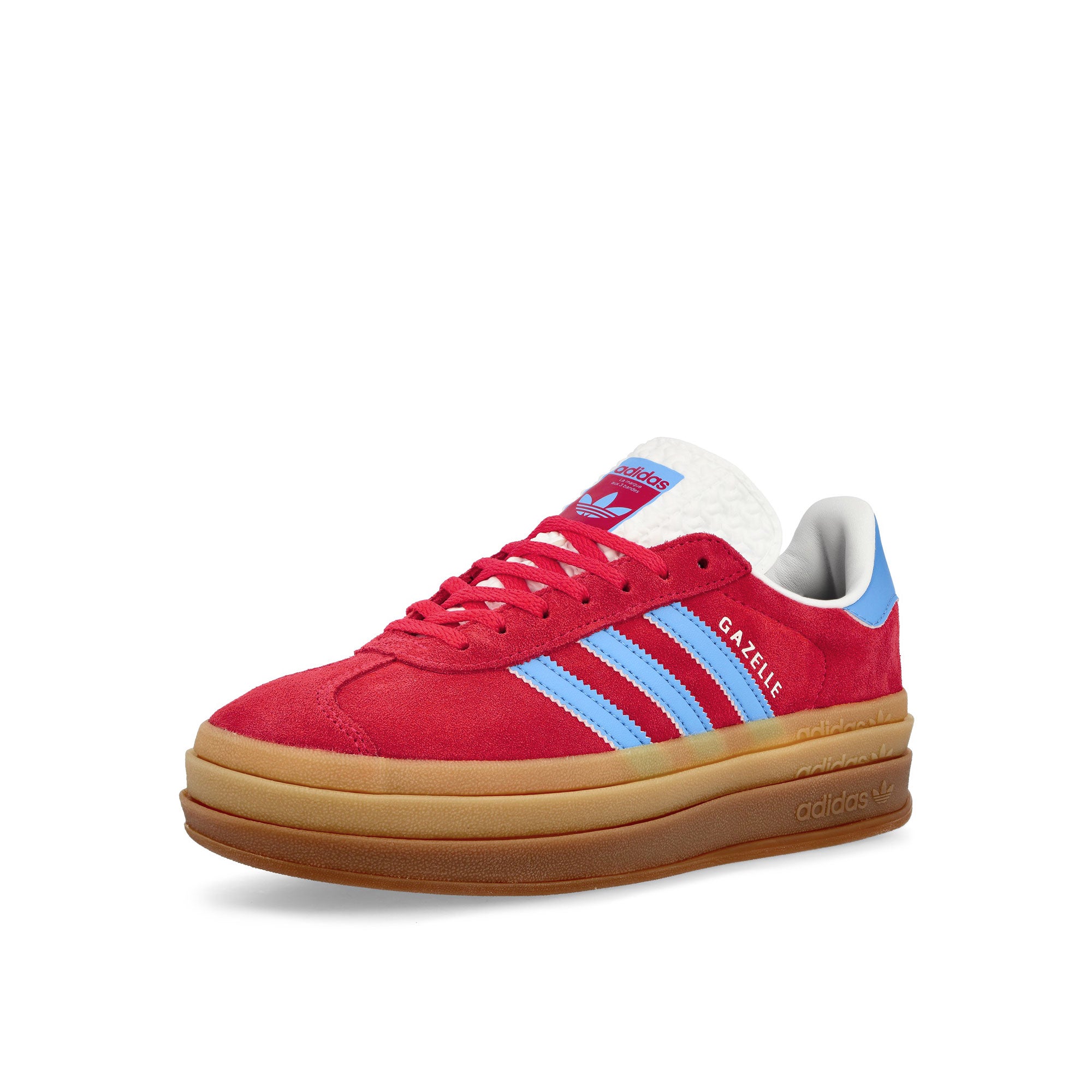 adidas Gazelle Bold W Active Pink / Semi Blue Burst / Cloud White Low Top Sneakers  Close Up | Overkill