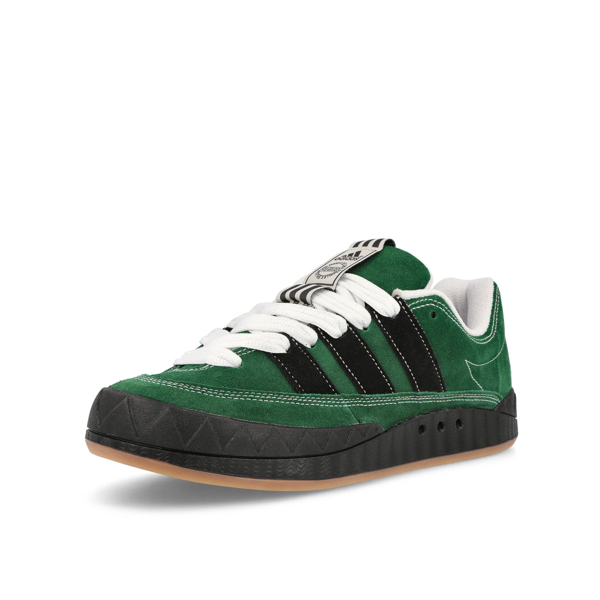 adidas YNuK x adidas Adimatic Dark Green / Core Black / Off White Sneakers  Close Up | Overkill