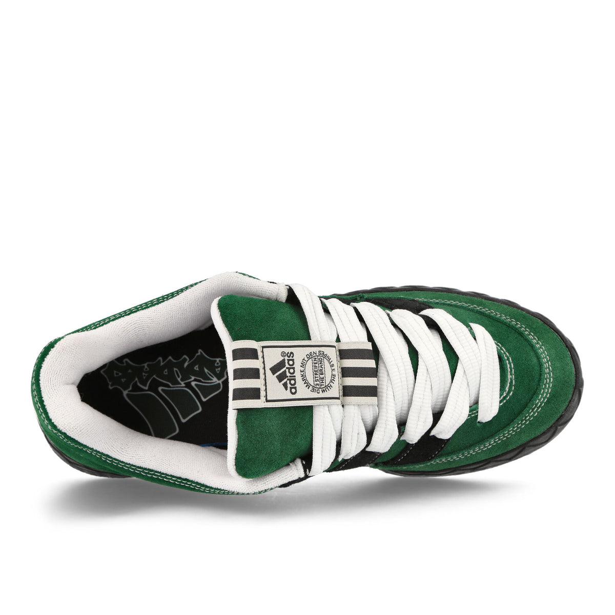 adidas YNuK x adidas Adimatic Dark Green / Core Black / Off White Sneakers  Detailfoto | Overkill