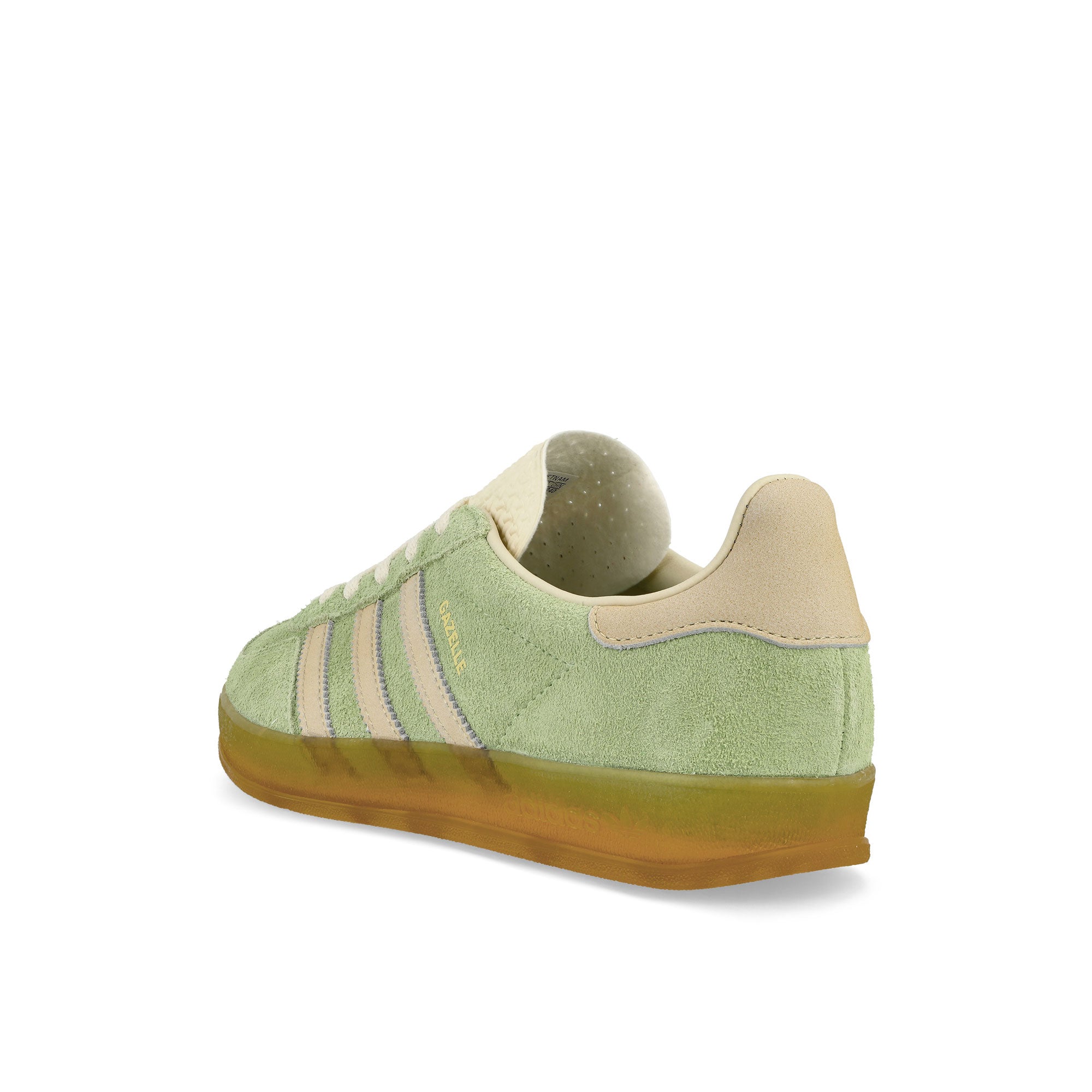 adidas Gazelle Indoor W Semi Green/ Almost Yellow / Cream White Low Top Sneakers  Material | Overkill