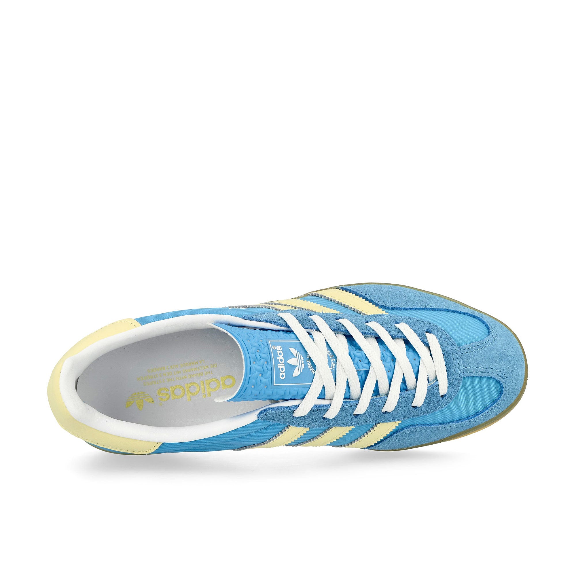 adidas Gazelle Indoor W Semi Blue Burst / Almost Yellow / Cloud White Low Top Sneakers  Detailfoto | Overkill
