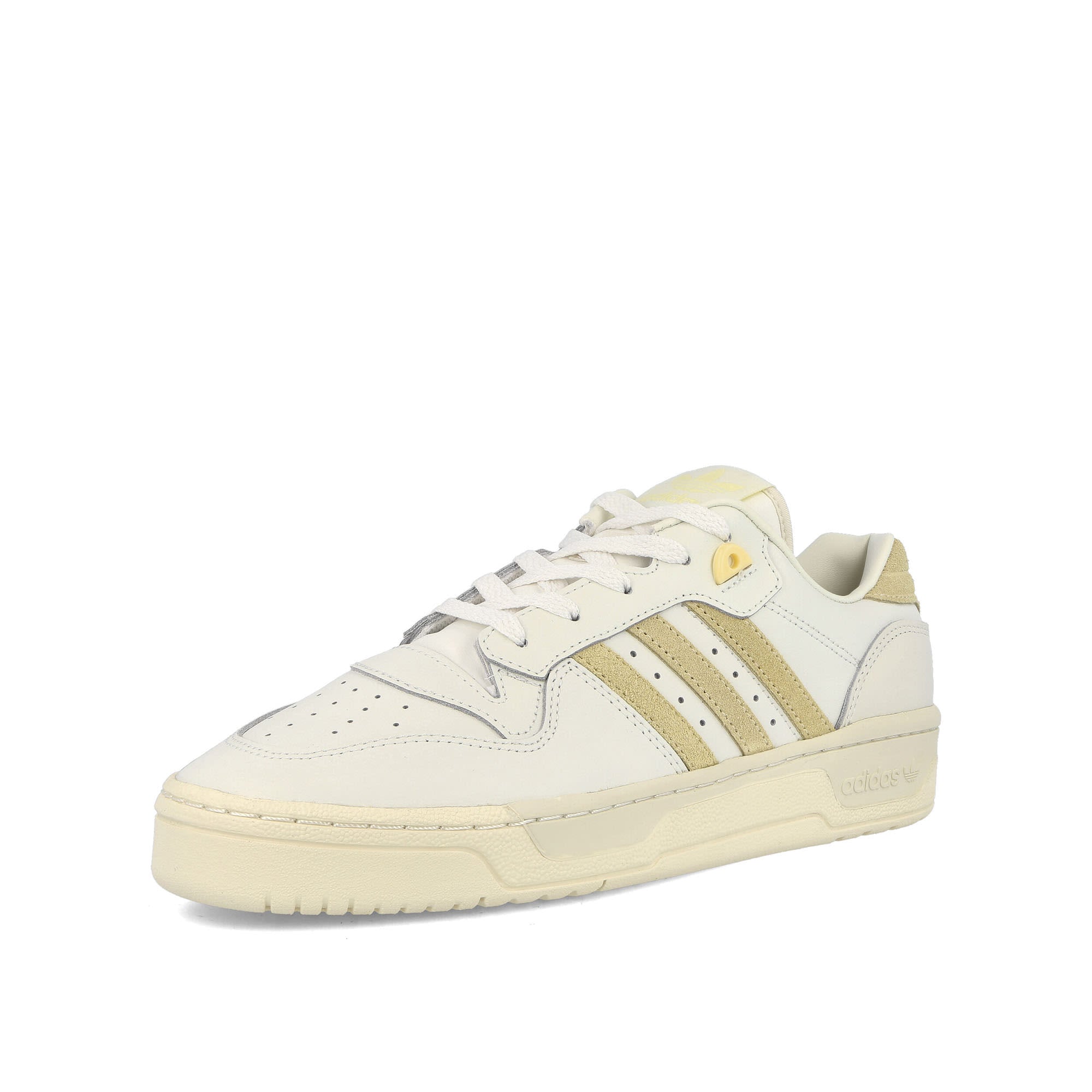adidas Rivalry Low White Tint-Easy Yellow-Off White Low Top Sneakers  Close Up | Overkill