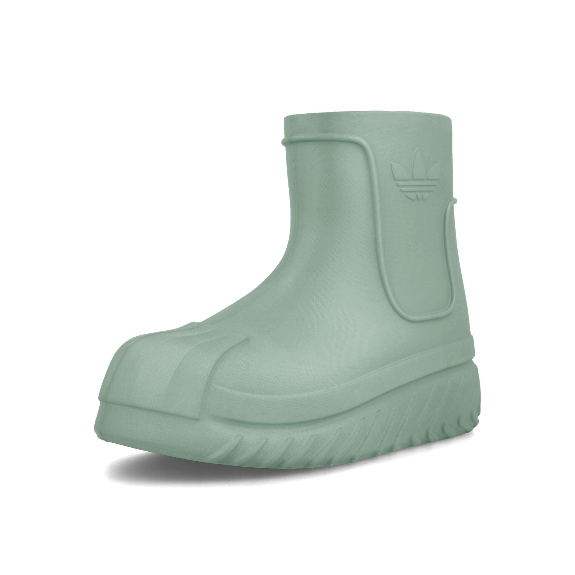 adidas Adifom Superstar Boot W Silver Green - Silver Green - Core Black High Top Sneakers  Close Up | Overkill