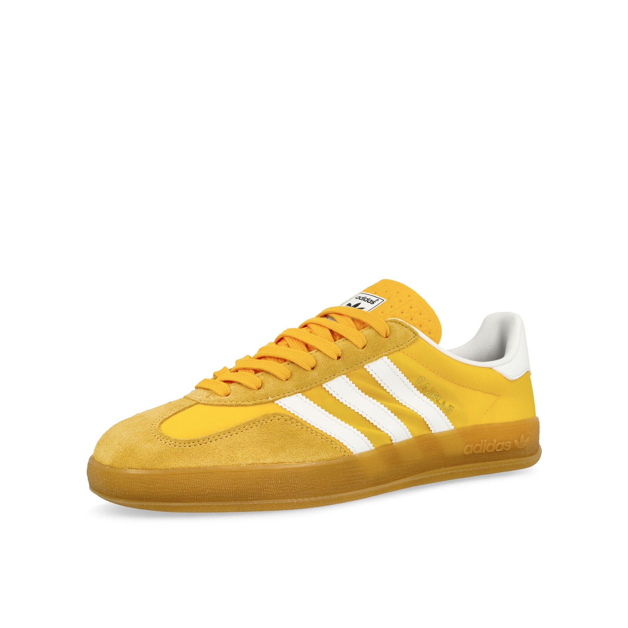 adidas Gazelle Indoor Grey Yellow / Footwear White / Alm Yellow Low Top Sneakers  Close Up | Overkill