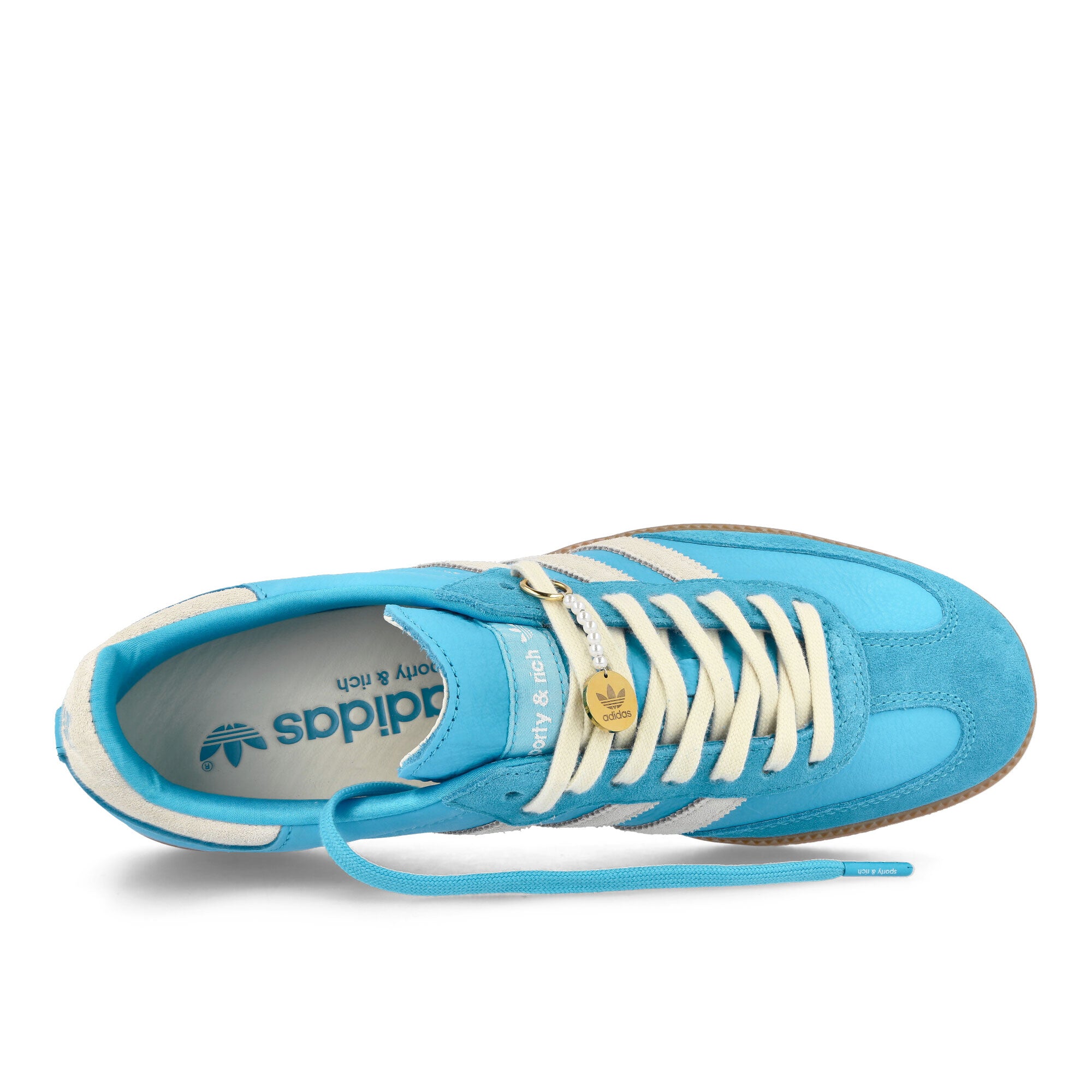adidas SPORTY & RICH x adidas Samba OG Blurus / Clear White / Gum3 Sneakers  Detailfoto | Overkill