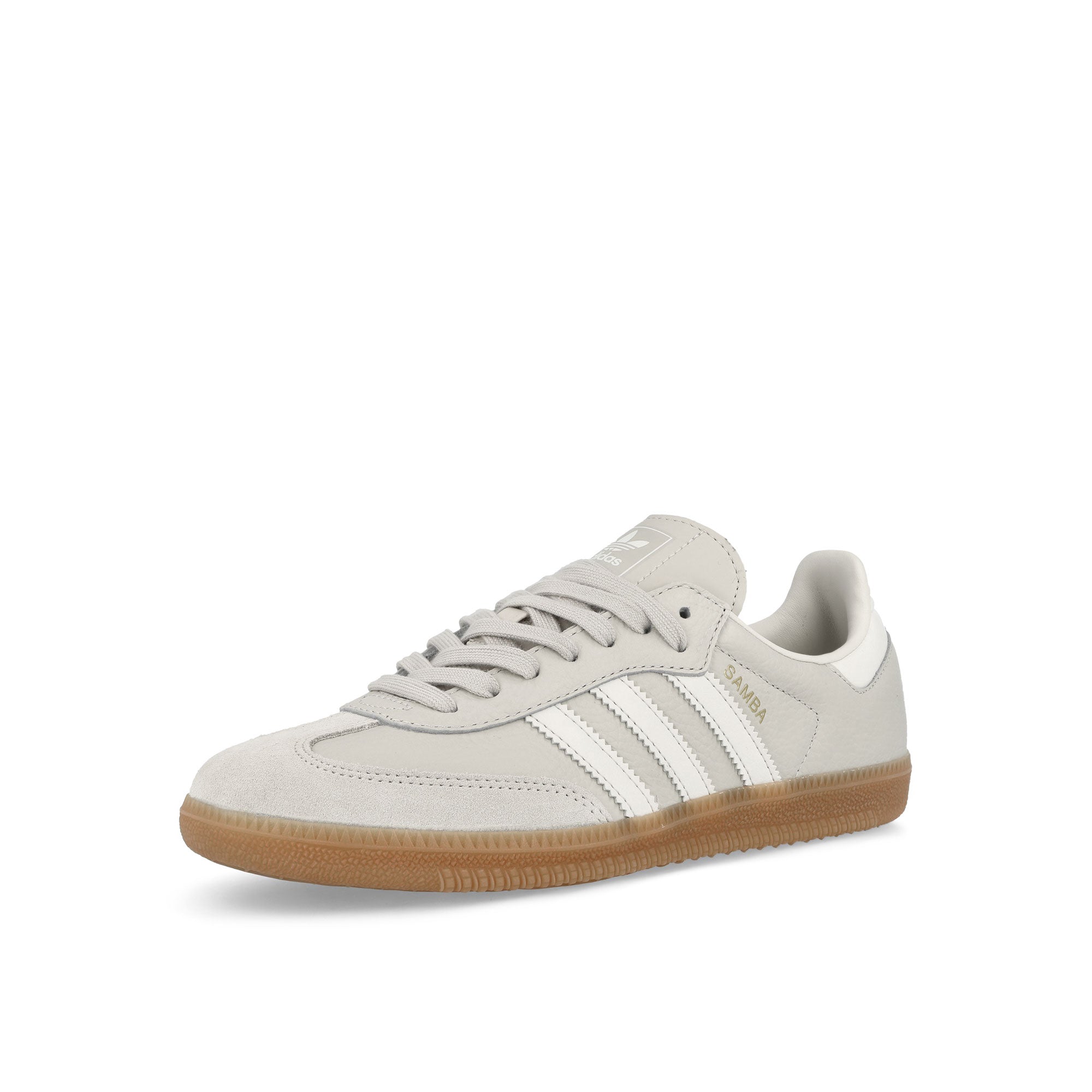 adidas Samba OG W Aluminium / Chalk White / Wonder Beige Low Top Sneakers  Close Up | Overkill