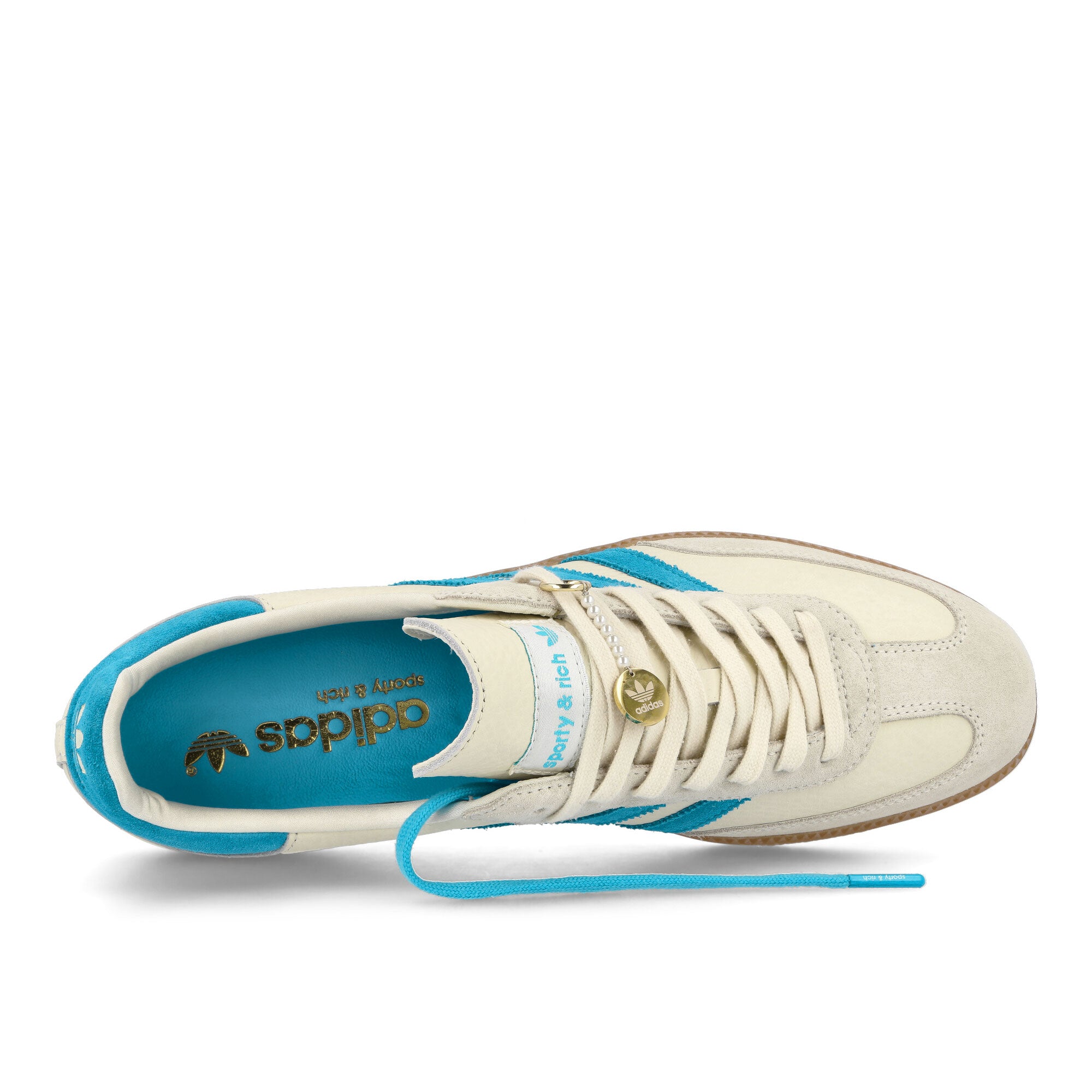 adidas SPORTY & RICH x adidas Samba OG Cream White / Blue Rush / Gum3 Sneakers  Detailfoto | Overkill