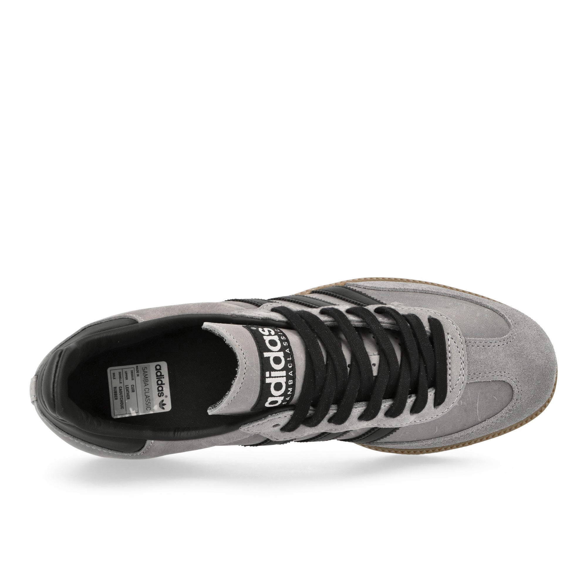 adidas Samba OG Halo Silver / Core Black / Brown Desert Low Top Sneakers  Detailfoto | Overkill