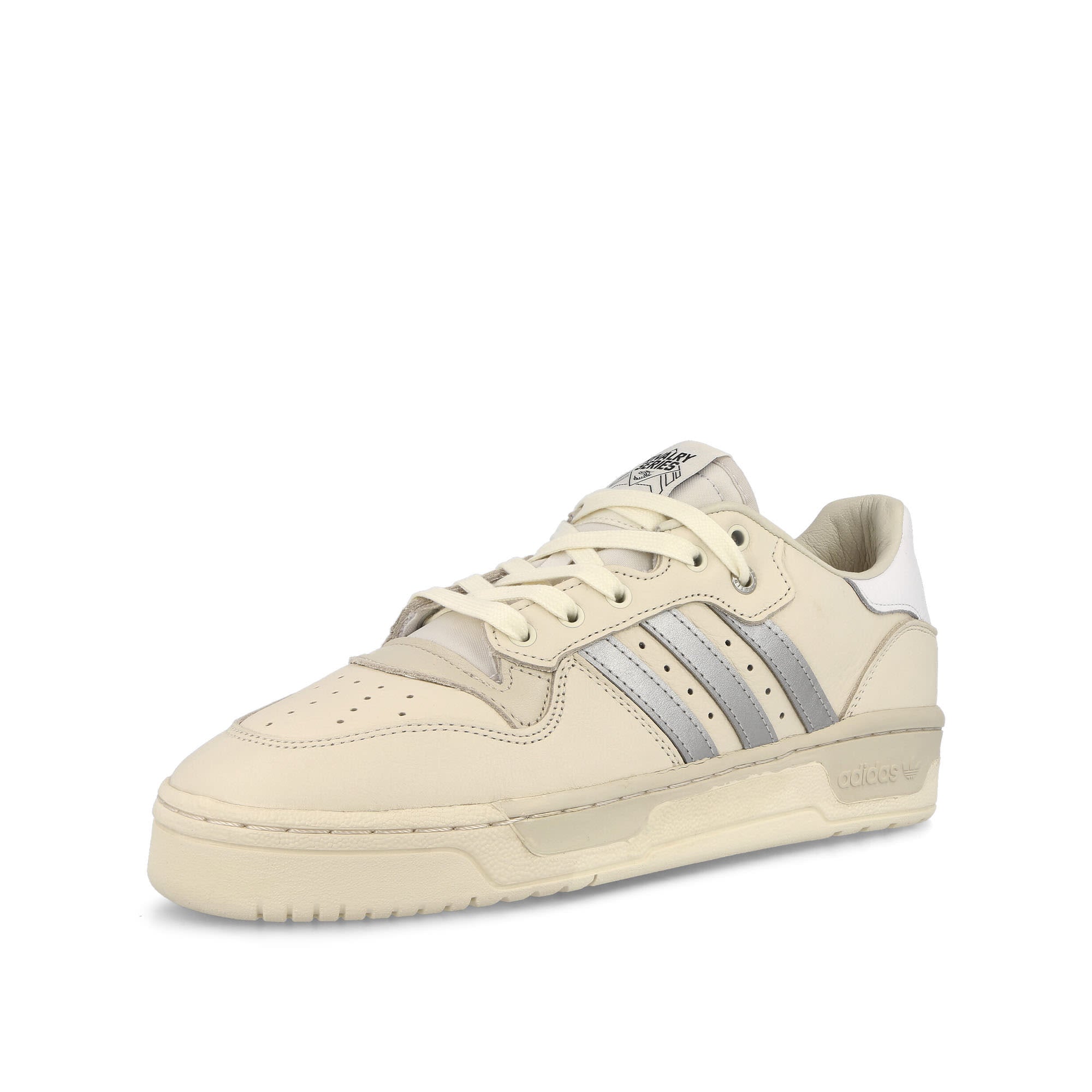 adidas Rivalry Low Consortium Clear White-Silver Metallic-Grey One Low Top Sneakers  Close Up | Overkill