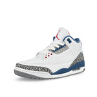 Air Jordan  3 Retro True Blue White / Fire Red - True Blue Mid Top Sneakers IF4396 104 Close-up | Overkill
