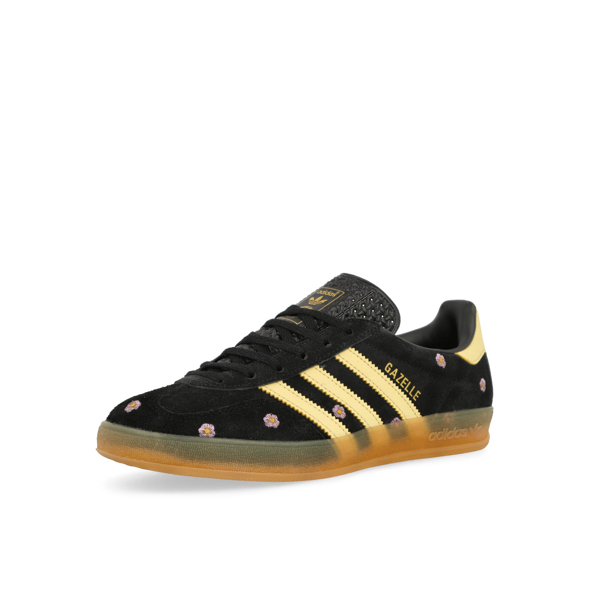 adidas Gazelle Indoor W Core Black / almost Yellow / Silver Dawn Low Top Sneakers  Close Up | Overkill