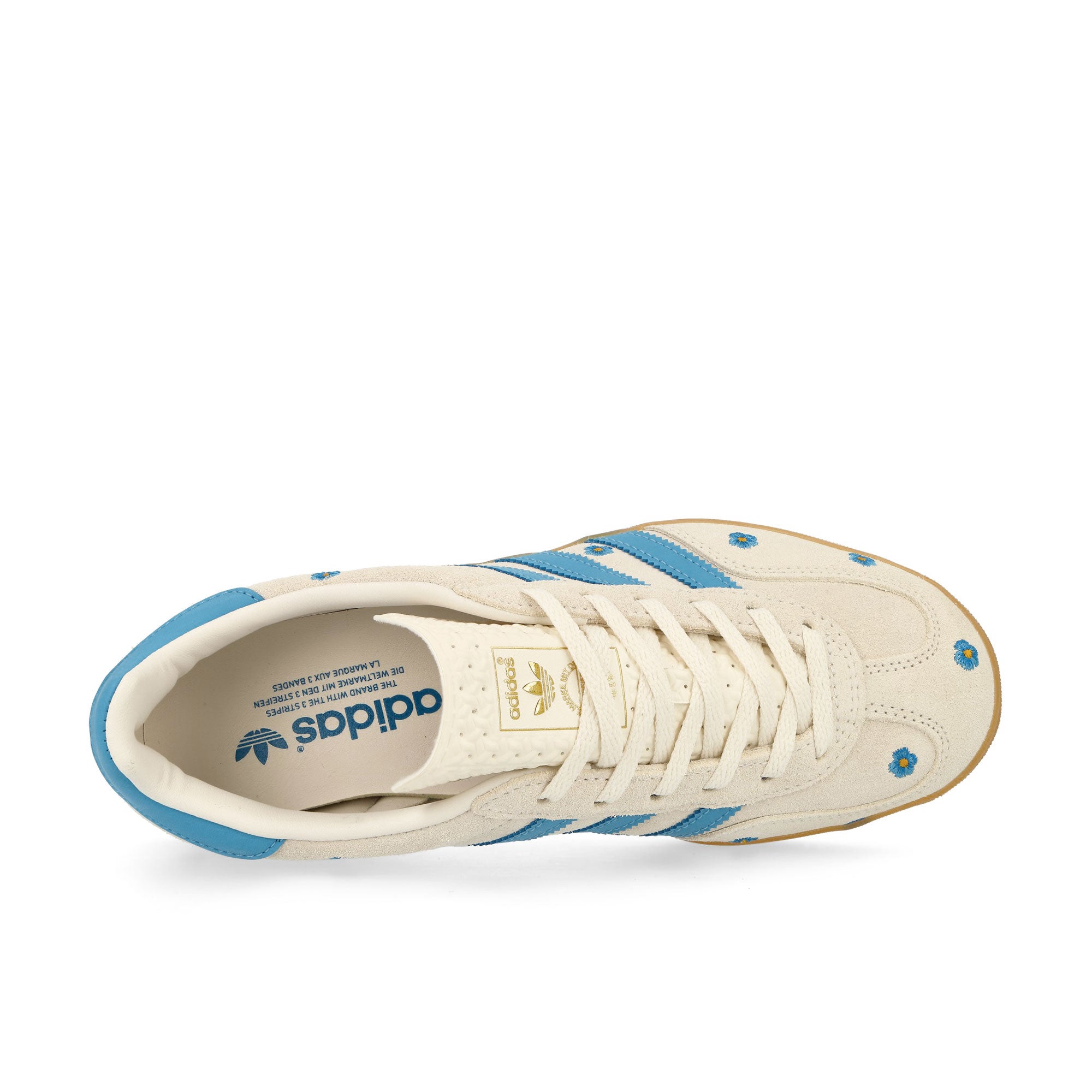 adidas Gazelle Indoor W Cloud White / Light Blue / Gum 3 Low Top Sneakers  Detailfoto | Overkill