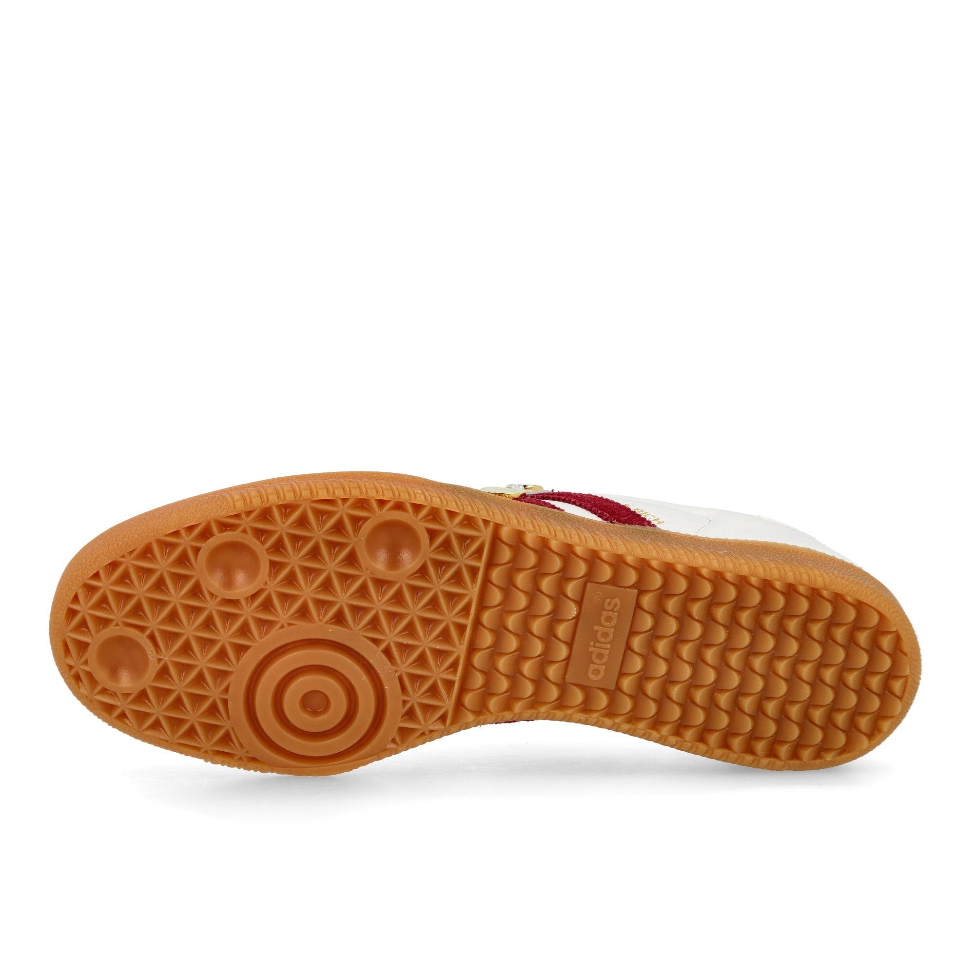 SPORTY & RICH x adidas Samba OG Footwear White /  Core Burgundy / Clear White Low Top Sneakers  Detail View 1 | Overkill