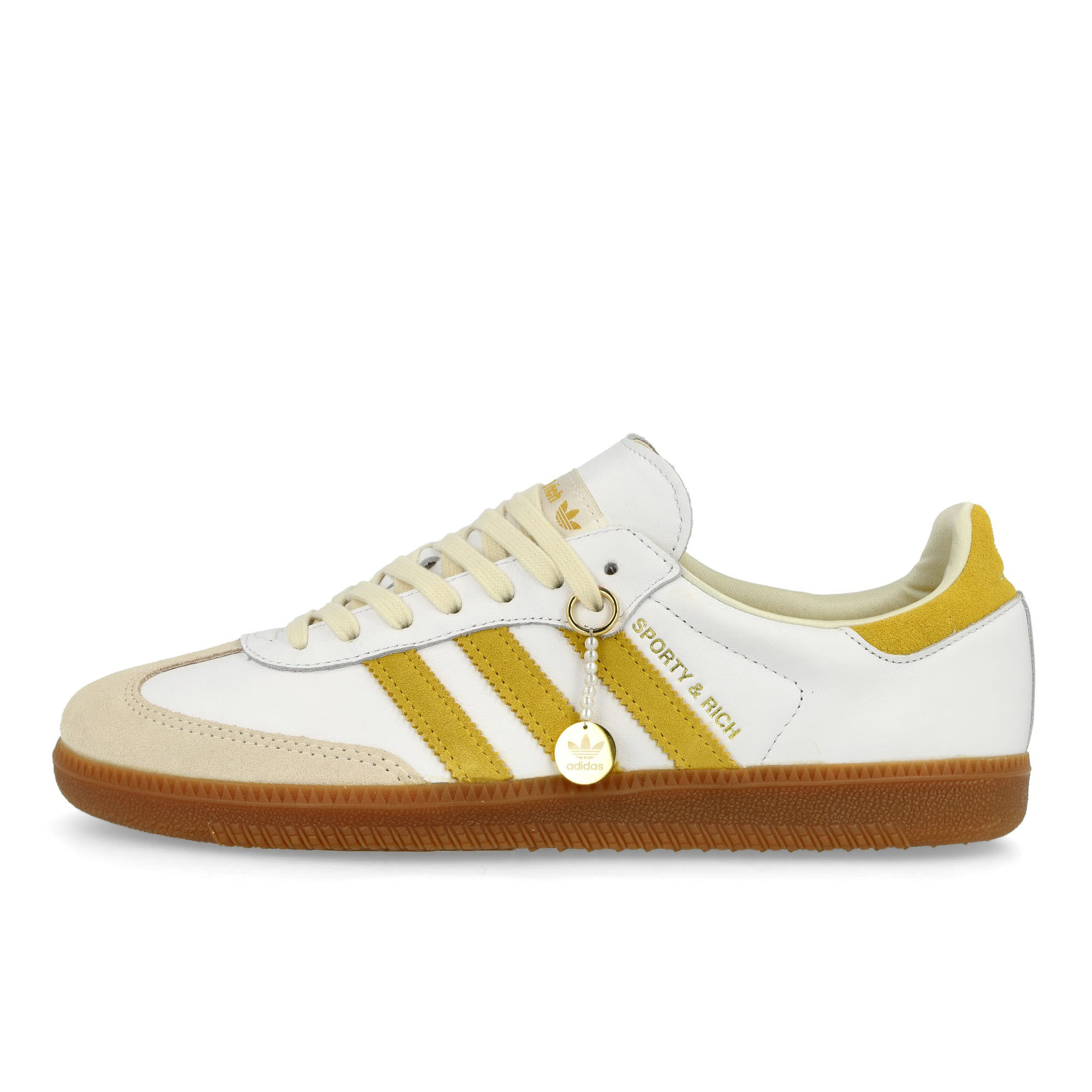 SPORTY & RICH x adidas Samba OG Footwear White / Bold Gold / Chalk White Low Top Sneakers IF5661 | Overkill