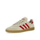 adidas Handball Spezial Putty Grey / Team Victory Red / Wonder Beige Low Top Sneakers  Close Up | Overkill