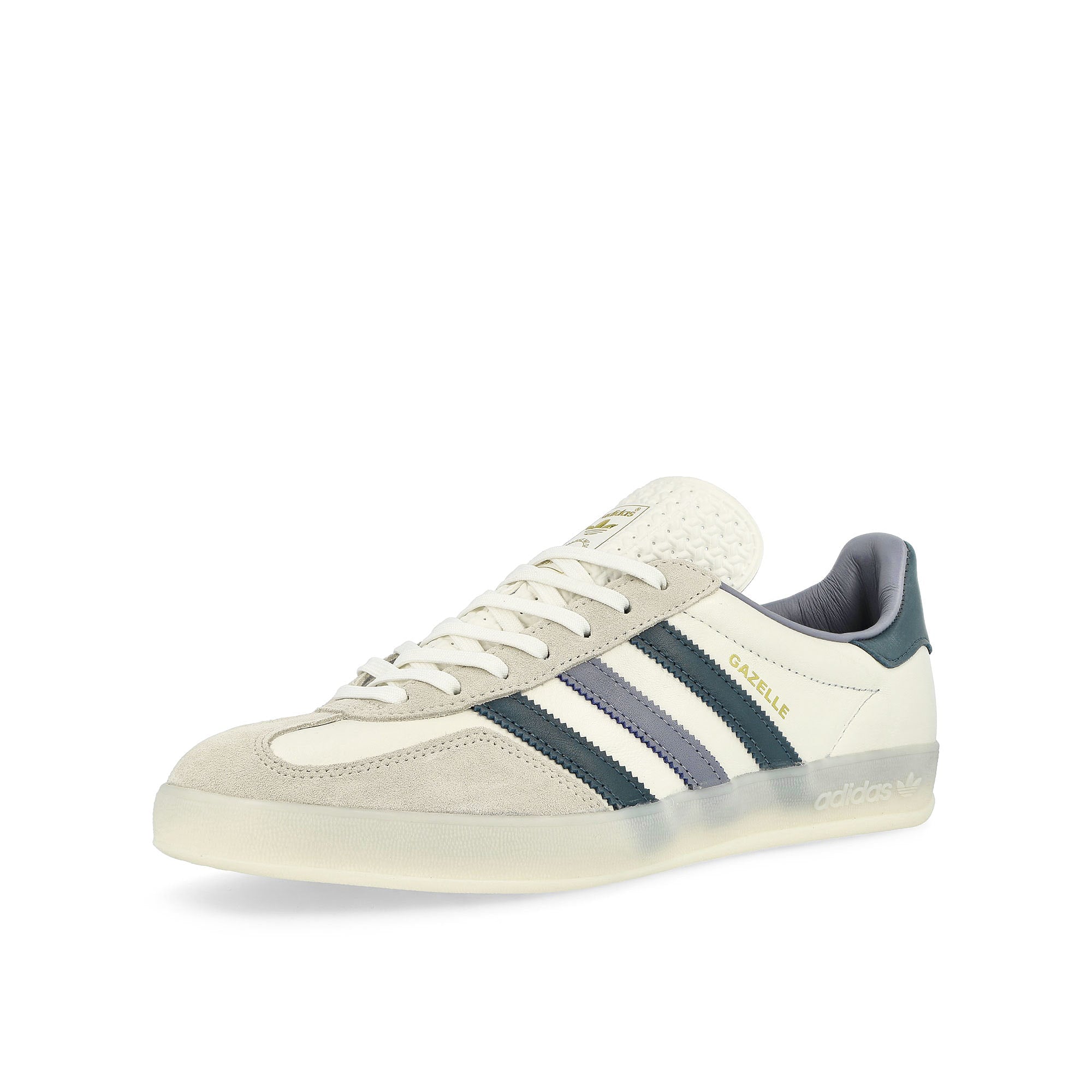 adidas Gazelle Indoor Core White / Preloved Ink Melange / Off White Low Top Sneakers  Close Up | Overkill