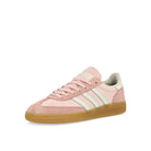 adidas Handball Spezial W Sandy Pink / Off White / Gum 1 Low Top Sneakers  Close Up | Overkill
