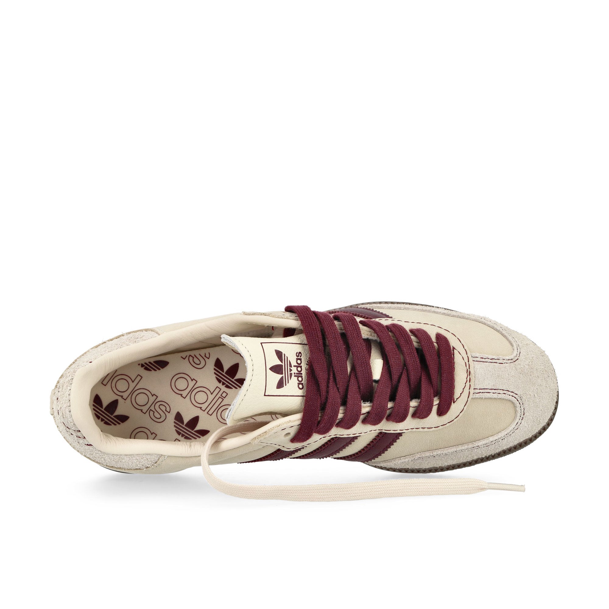 adidas Samba OG W Wonder White / Maroon / Putty Grey Low Top Sneakers  Detailfoto | Overkill