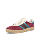 adidas Gazelle Indoor Collegiate Burgundy / Arctic Fuchsia / Collegiate Green Low Top Sneakers  Close Up | Overkill