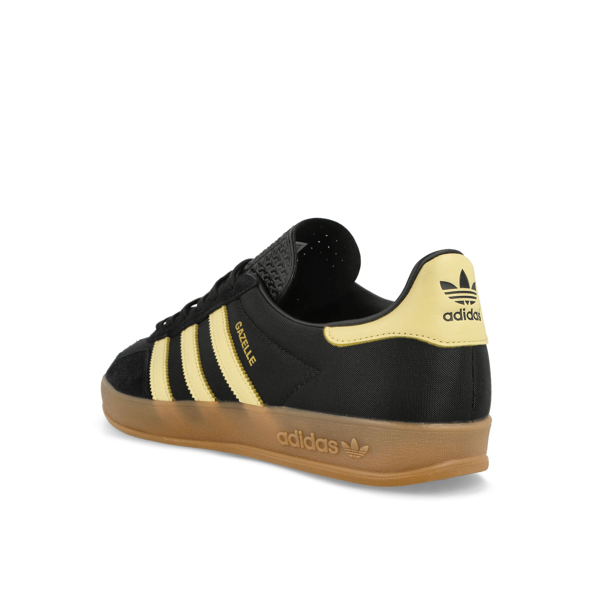 adidas Gazelle Indoor Core Black / Alm Yellow / Gum2 Low Top Sneakers  Material | Overkill
