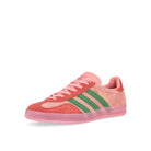 adidas Gazelle Indoor W Semi Pink Spark / Preloved Green / Preloved Scarlet Low Top Sneakers  Close Up | Overkill