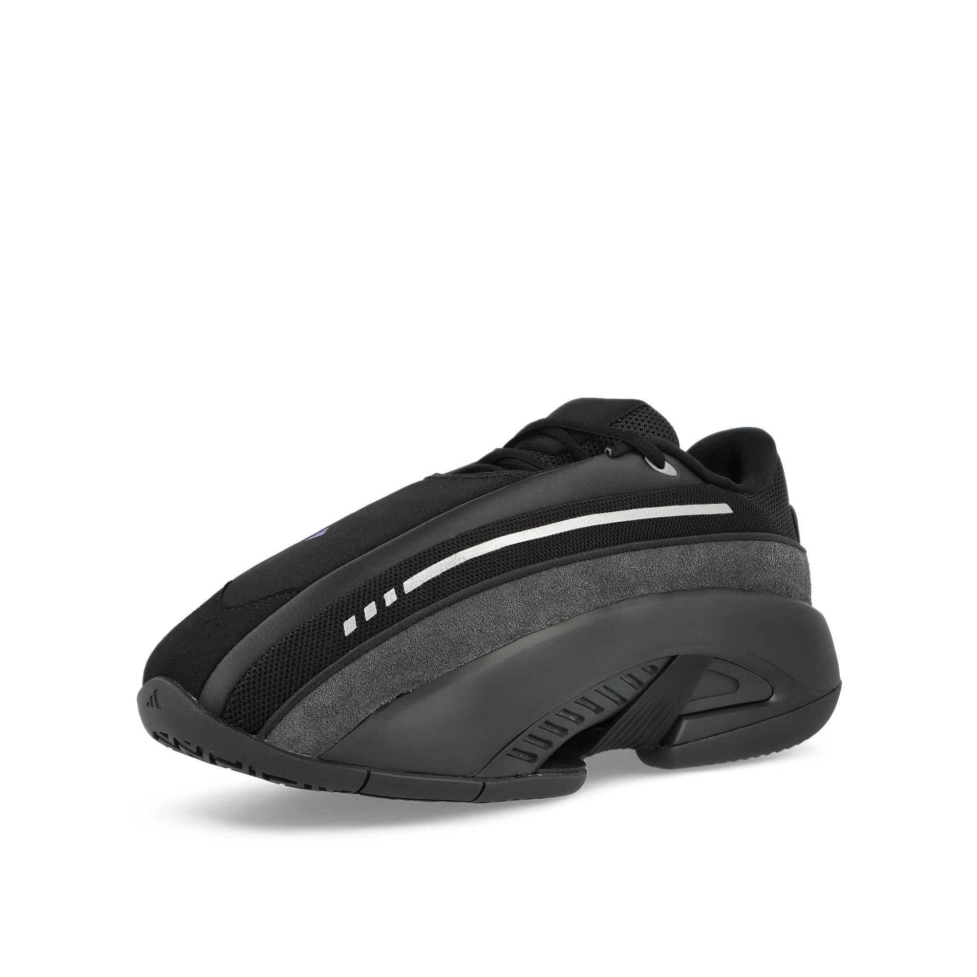 adidas Mad IIInfinity Core Black / Carbon / Lucid Blue Low Top Sneakers  Close Up | Overkill