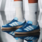 adidas Handball Pro SPZL Clear Blue / Chalk White / Collegiate Navy Low Top Sneakers  Detail View 2 | Overkill