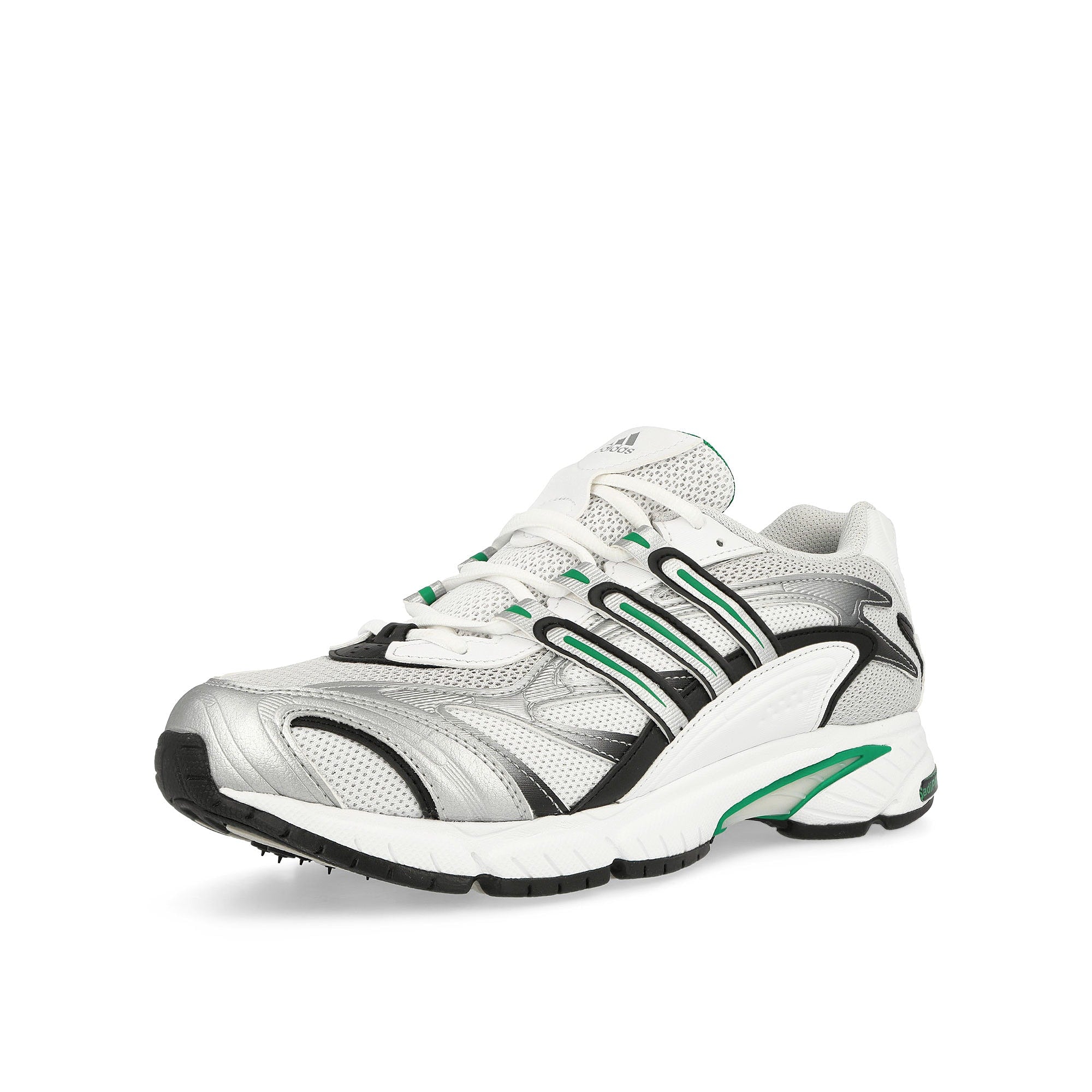 adidas Temper Run 2 Footwear White / Green / Core Black Low Top Sneakers  Close Up | Overkill