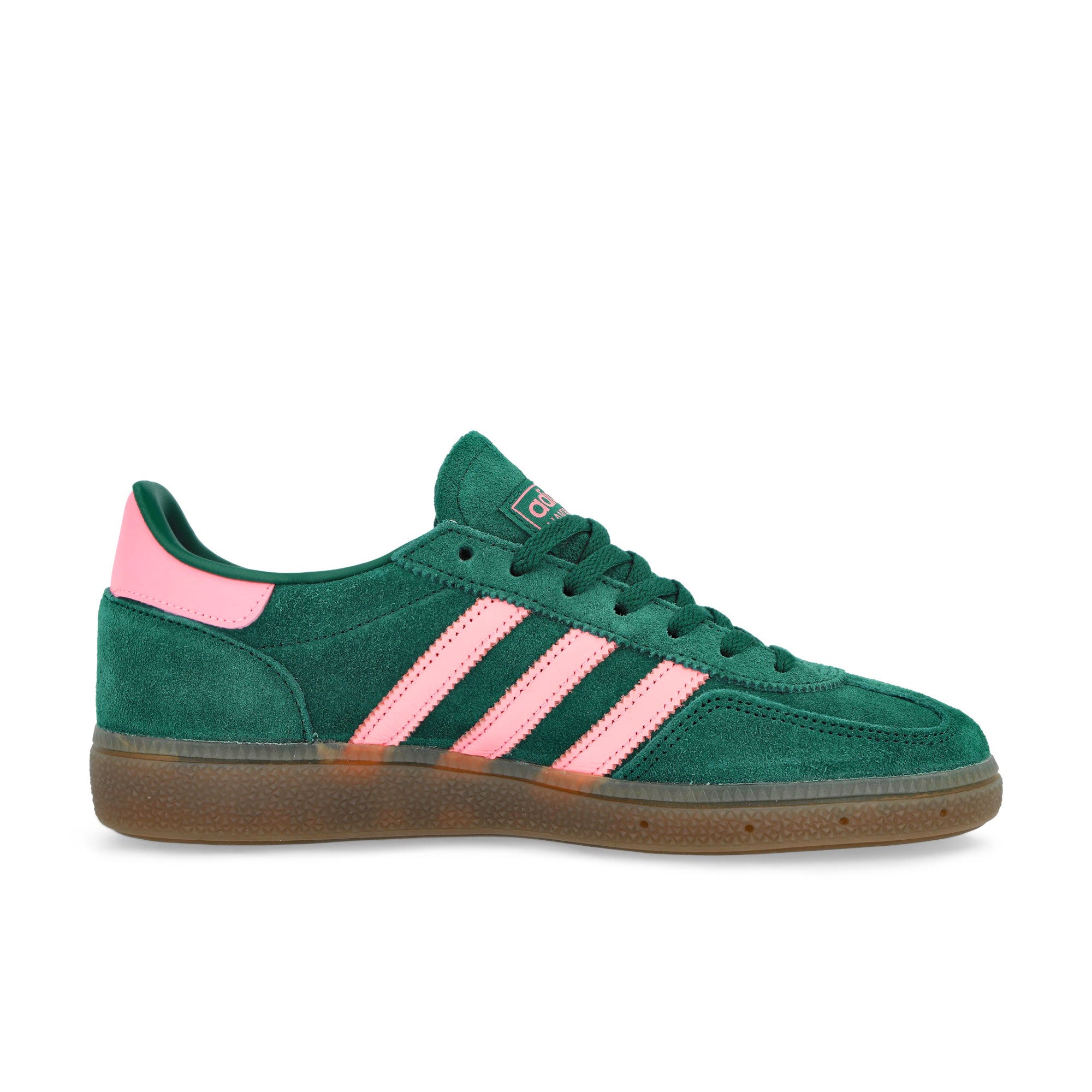 adidas Handball Spezial W Collegiate Green / Pink Spark / Gold Metallic Sneaker IH1496 Silhouette | Overkill
