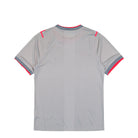 Palace x Nike FA England Academy Pre-Match Top Pewter Grey / Bright Grimson T-Shirts IH1670 052 Close-up | Overkill
