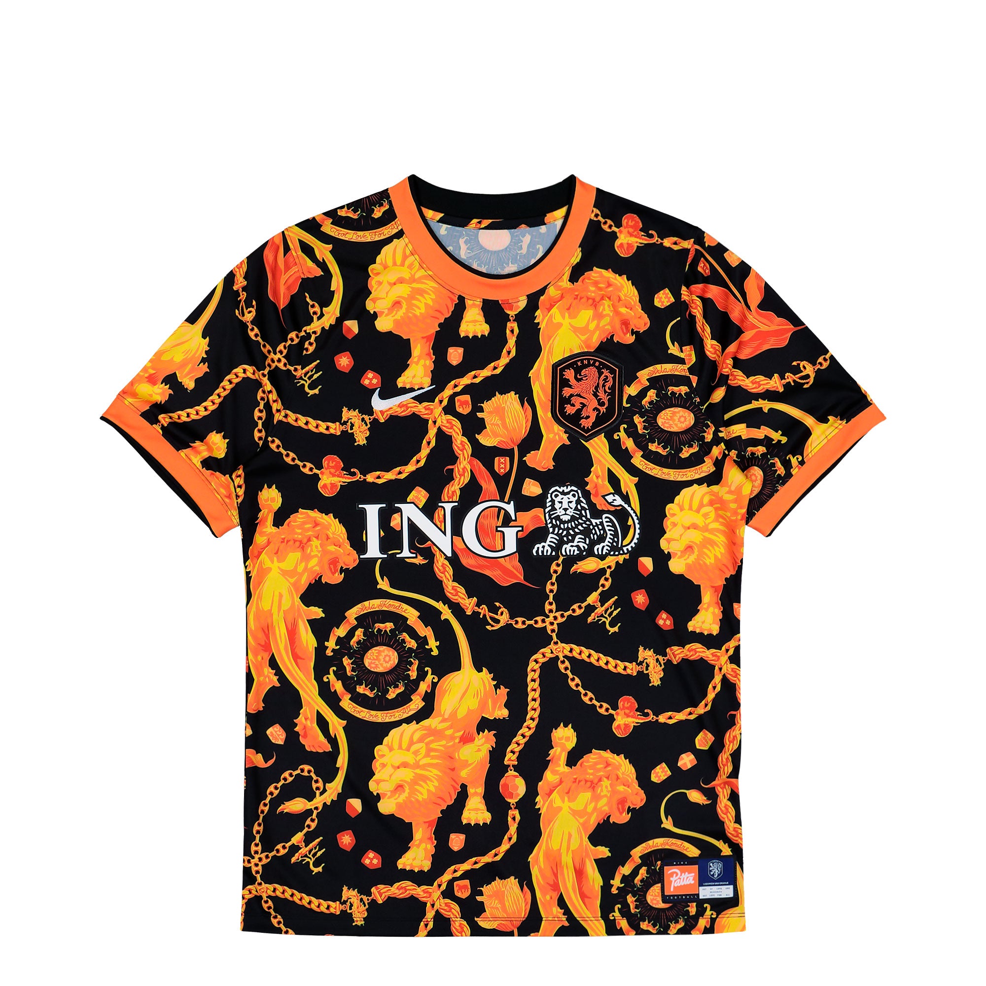 Palace x Nike KNVB Netherlands Academy Pre-Match Top Black / White T-Shirts IH1678 010 | Overkill
