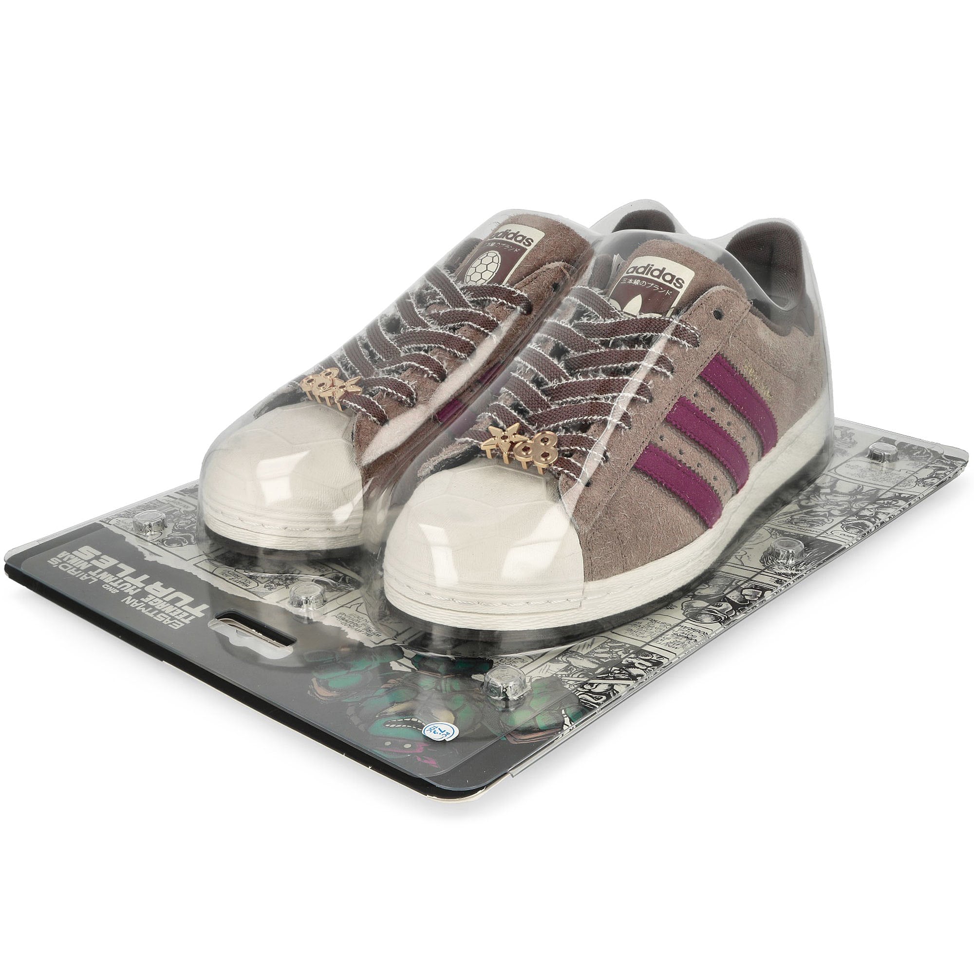 adidas Superstar Splinter Shell Toe Clear Brown / Fuchsia Flash / Chalk White Low Top Sneakers  Material | Overkill