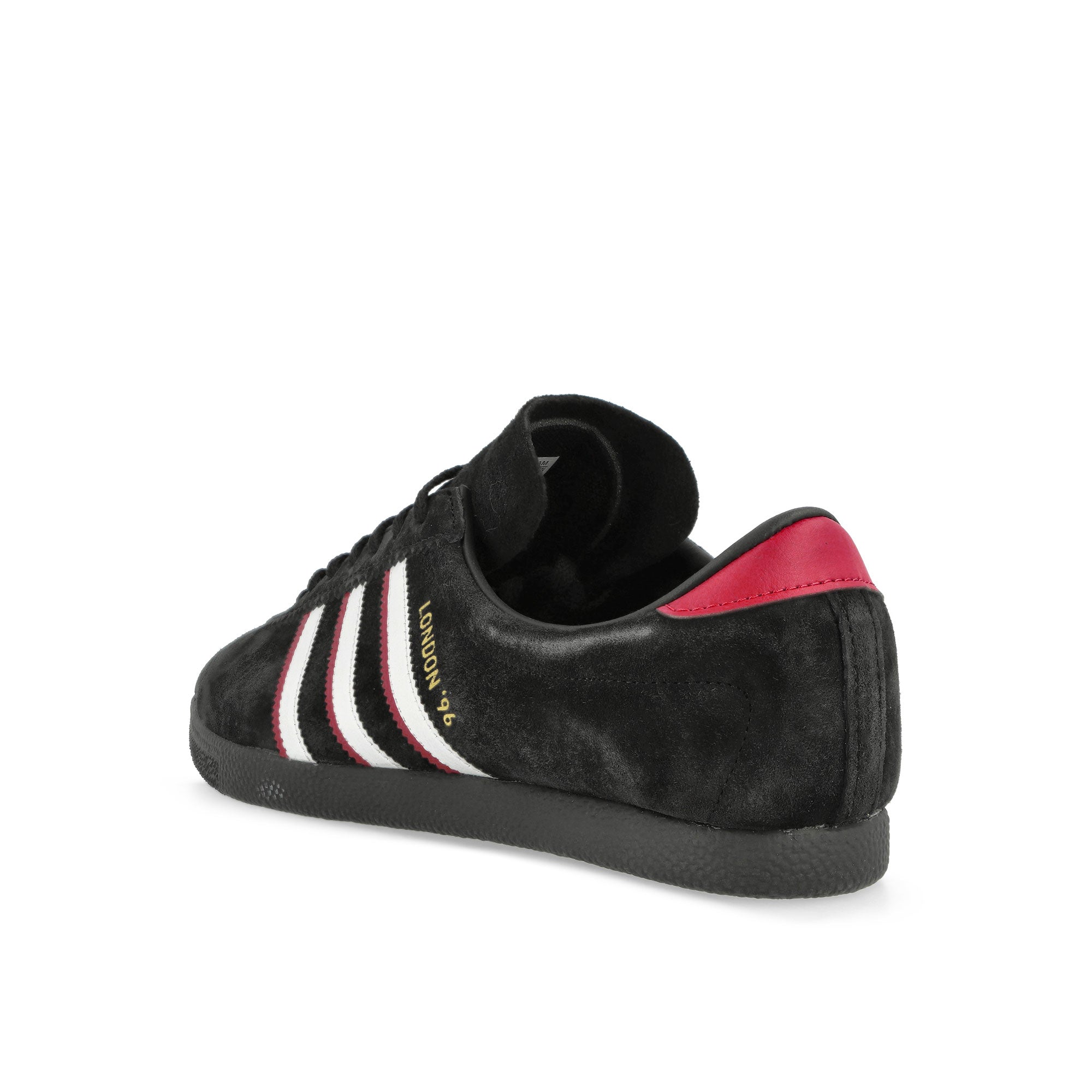 adidas London 96 Core Black / Footwear White / Better Scarlet Low Top Sneakers  Material | Overkill