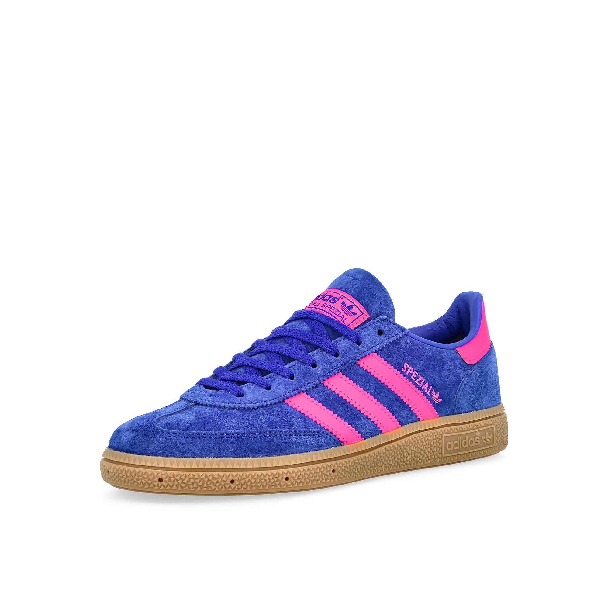 adidas Handball Spezial W Lucid Blue / Lucid Pink / Gum Low Top Sneakers  Close Up | Overkill