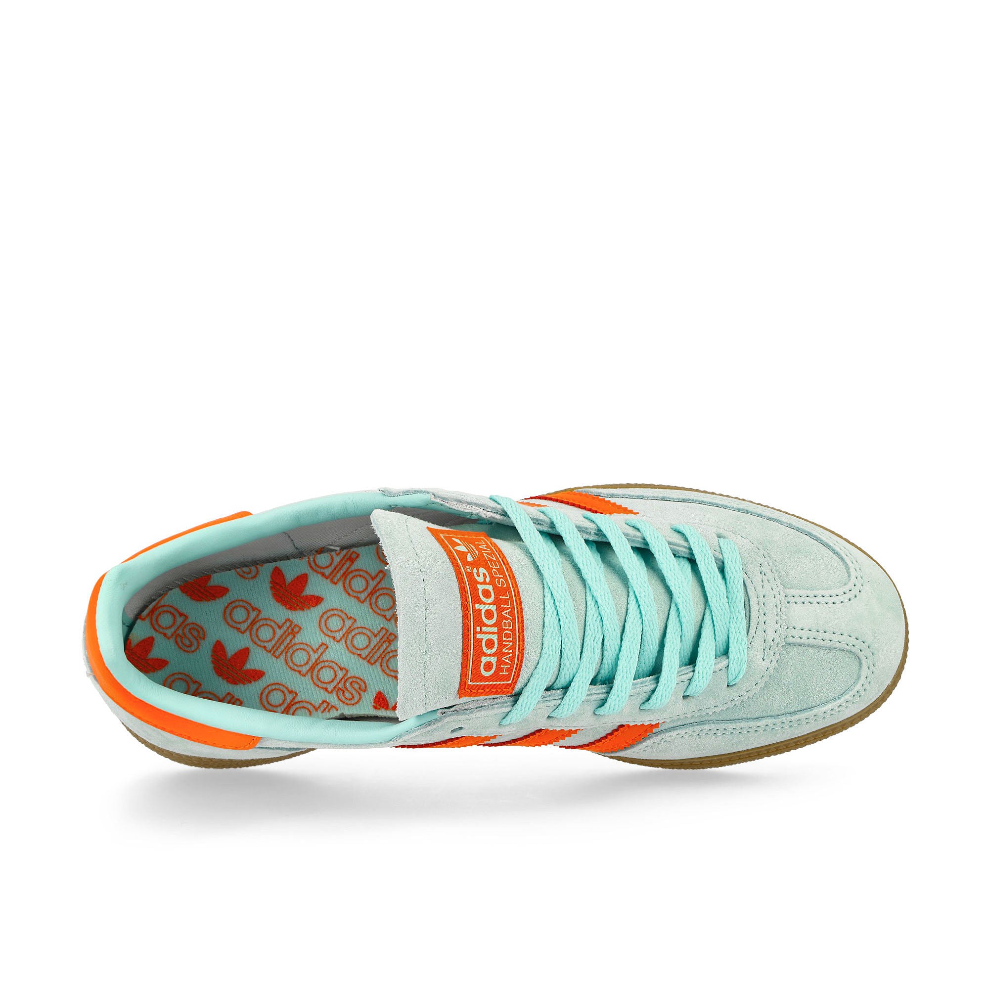 adidas Handball Spezial W Semi Flash Aqua / Impact Orange / Gum Low Top Sneakers  Detailfoto | Overkill