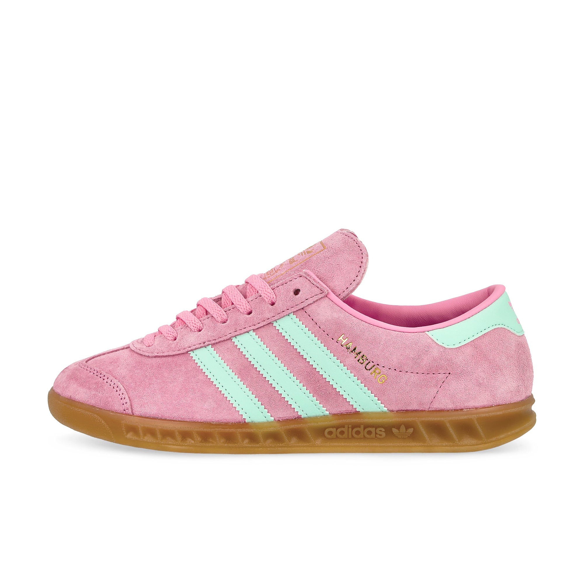 adidas Hamburg W Bliss Pink / Semi Flash Aqua / Gum 3 Low Top Sneakers IH5459 | Overkill