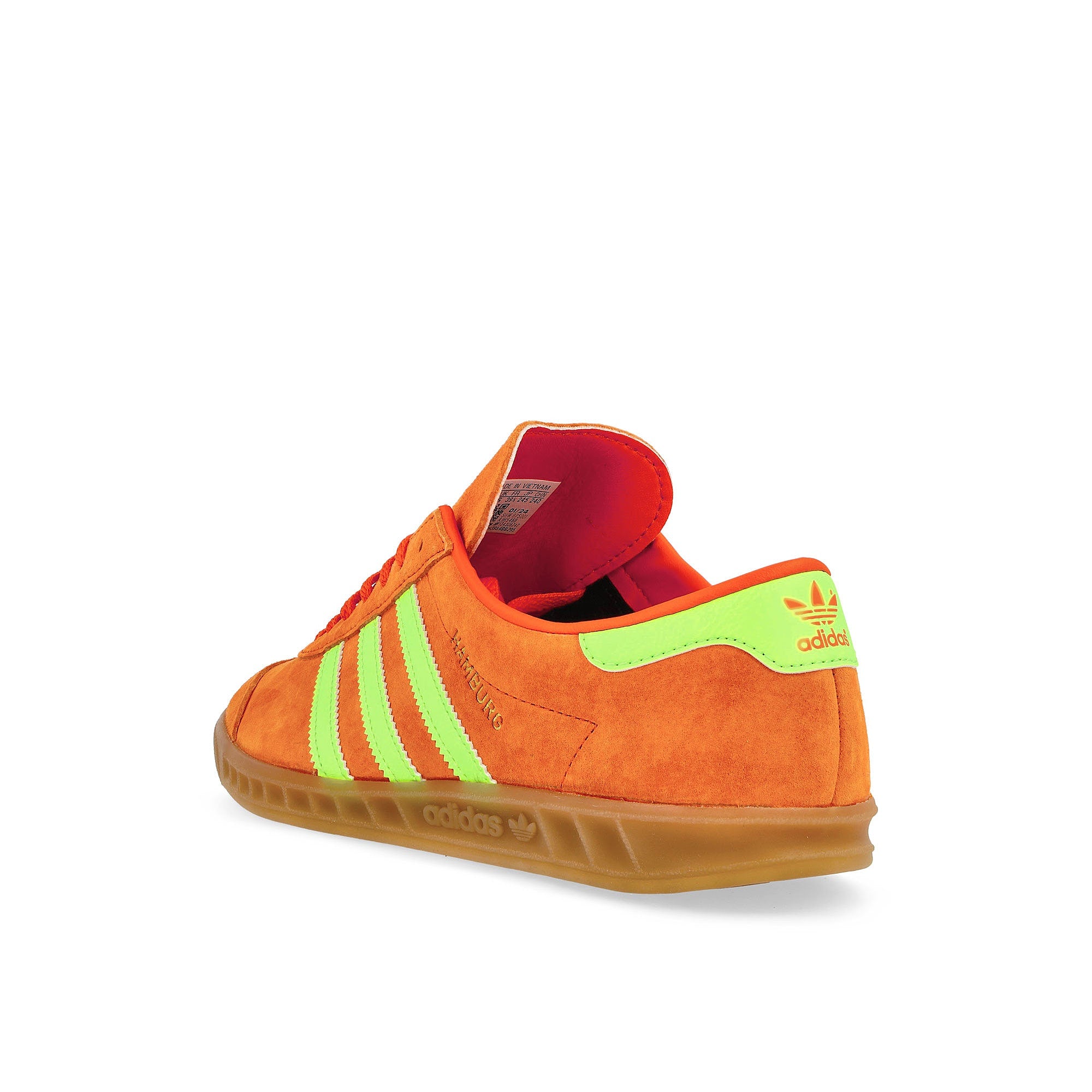 adidas Hamburg W Orange / Solar Green / Gum 3 Low Top Sneakers  Material | Overkill