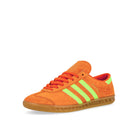 adidas Hamburg W Orange / Solar Green / Gum 3 Low Top Sneakers  Close Up | Overkill