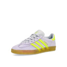 adidas Gazelle Indoor W Silver Dawn / Solar Yellow / Gum 3 Low Top Sneakers  Close Up | Overkill
