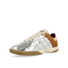 adidas MN Samba Metallic Silver Metallic / Silver Metallic / Easy Yellow Low Top Sneakers  Close Up | Overkill