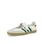 adidas Samba Jane W Off White / Collegiate Green / Gold Metallic Low Top Sneaker IH6485 Close-up | Overkill
